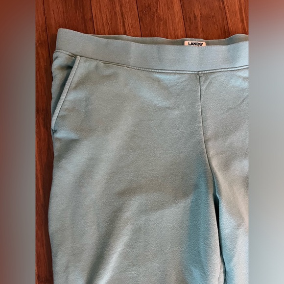 Lands’ End Serious Sweats Ankle Sweatpants Women's Plus Size 2X Teal Loungewear - Picture 3 of 7